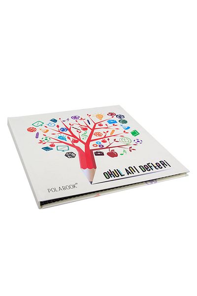POLABOOK School Tree Figured with White Pen Cream Design Yourself Memory Book and Photo Album