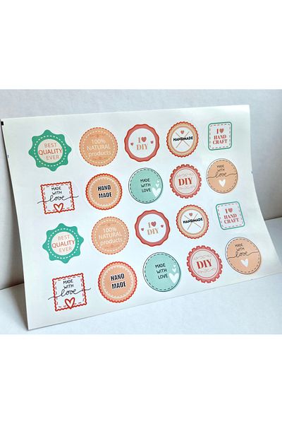 Protec Matbaa Handmade Label Sticker 100 Pieces