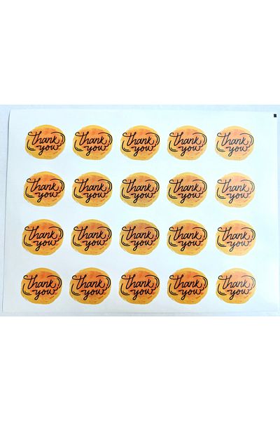 Protec Matbaa Label Thank You 100 Pieces