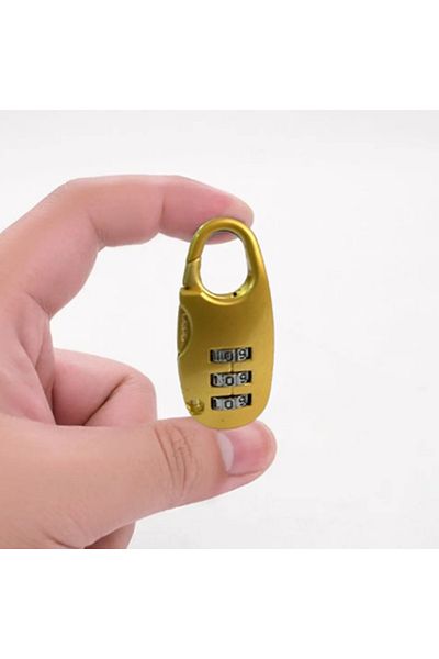 gaman Gold Mini Cartoon Combination Padlock Travel Bag-Gym-Bicycle Locks Combination Lock