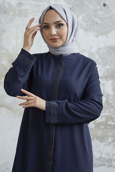 InStyle Ferace με λεπτομέρεια πέτρινη ρόμπα - Navy Blue