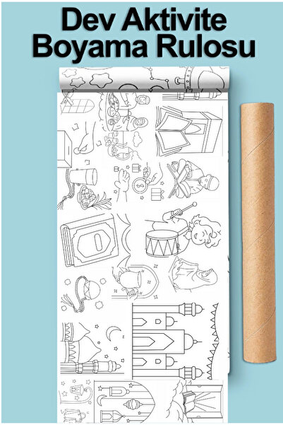 ceodesign Ramazan Ayı Boyama Aktivitesi 2 Metre Çocuk Anaokulu Kreşler ve Ail...