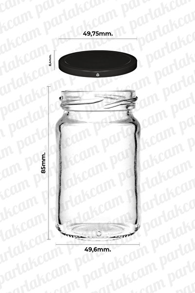 parlakcam Detox Bottle 100ml Gift Glass Shot Bottle with Metal Lid 100cc Candle Jar Ornamental Glass Bottle 6 Pieces