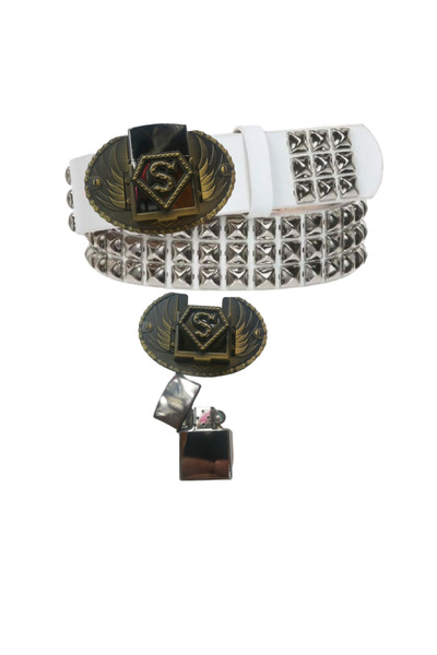 targay Ανδρική ζώνη με καουμπόικη αγκράφα, σε γοτθικό πανκ μεταλλικό στυλ, με...