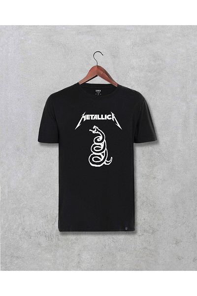 Pisa Art Унисекс тениска с принт на черен албум на Metallica