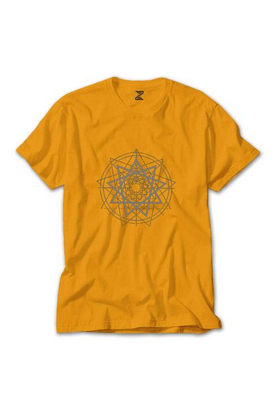 Z zepplin Κίτρινο T-shirt με πεντάγραμμα Slipknot