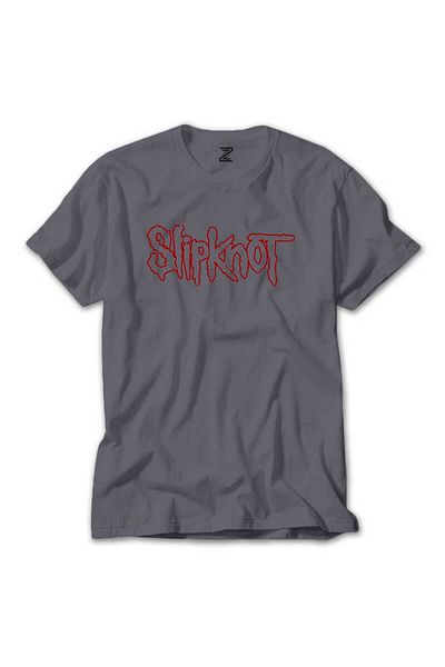Z zepplin Slipknot Text Grey T-Shirt