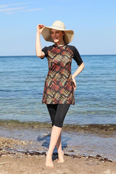 SEBOTEKS Garnili κοντομάνικο ημίκλειστο Hijab μαγιό 31305