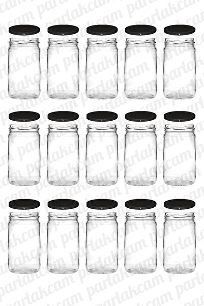 parlakcam 300ml Baharat Kavanozu Metal Kapaklı Magnolia Kavanozu 300cc Bal Reçel İçin Saklama Kavanozu 15 Adet