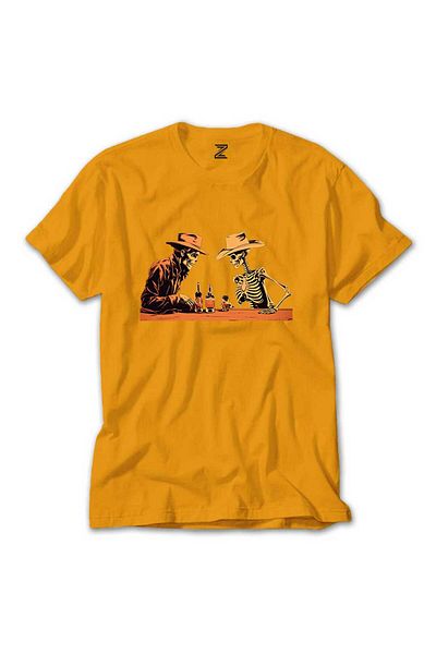Z zepplin Κίτρινο T-shirt Skelton Cowboy Bar
