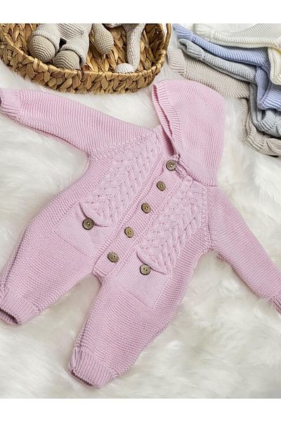 Home (with Booties Gift) Littleland Pocket Knitwear Baby Romper