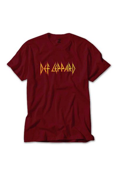 Z zepplin Κόκκινο μπλουζάκι με λογότυπο Def Leppard
