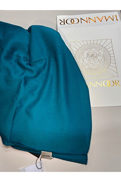 Imannoor شال حريري قطني مربع بسلسلة من INMANNOOR