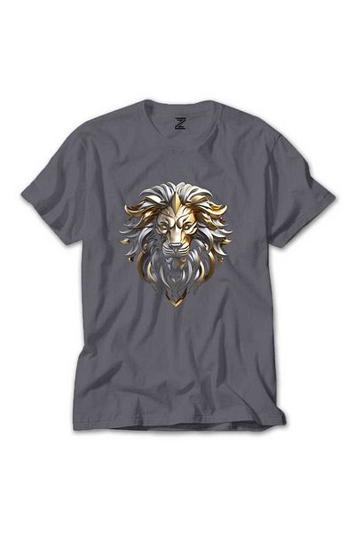 Z zepplin Ασημί και χρυσό μπλουζάκι Lion Grey
