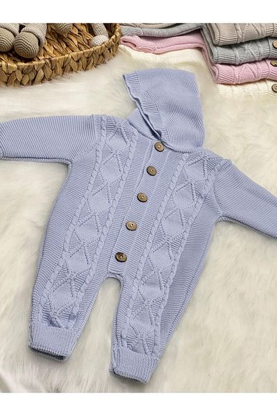 Home LITTELAND BAKLAVA KNITTED HOODED KNIT JUMPSUIT