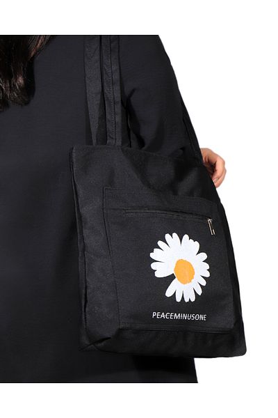 Toz Vintage Canvas Daisy Patterned Cloth Shoulder - Shoulder Bag