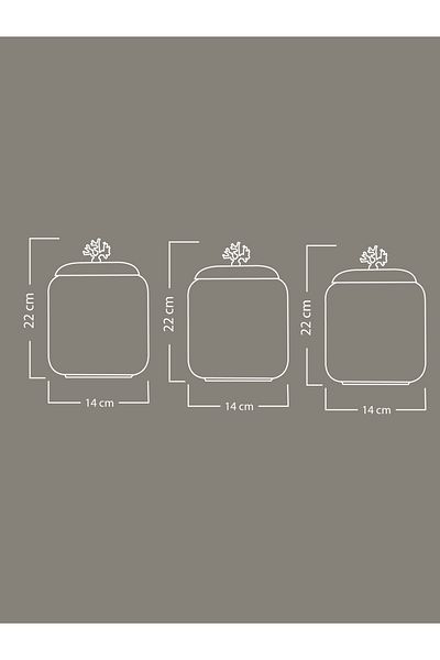 ferayhome Spice Bowl Large Set of 3 Black Vertical Line Silver - 1.4 Liter Volume