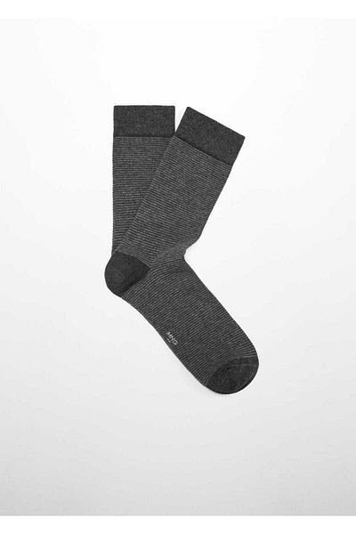 MANGO Man Gestreifte Baumwollsocken