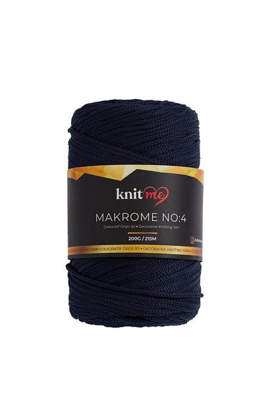 knitme Πολυεστέρας Μακραμέ 4 mm 200 Gr Πλεκτό Χέρι Σχοινί 7280 Navy Blue
