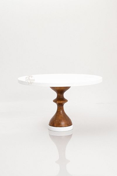 kitchen trend Justwood Mummy 30 Cm - Wooden Round White Serving Plate
