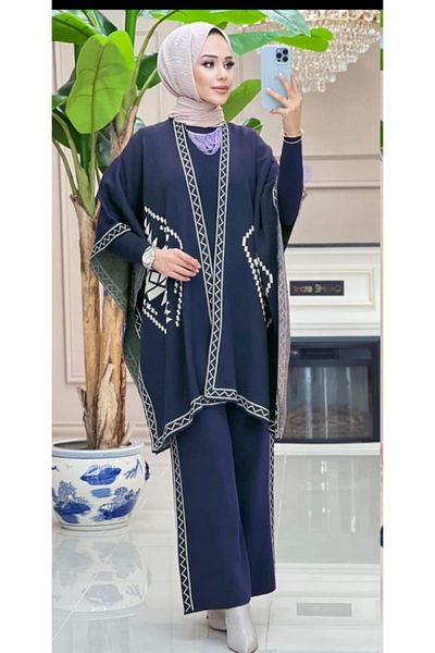 MAY MARA WOMEN'S STEEL KNITTED Jacquard PANCHOL 3 PIECE SET