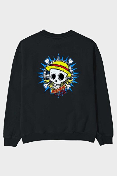 Ankhises One destiny Back Štampano Crna Oversize kroj Dukserica Muškarci Žene...