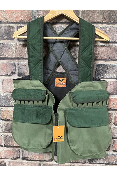 Dargo Askılı Nubuk M Beden Haki Avcı Yeleği