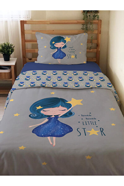 Evmila طقم غطاء لحاف فردي بنمط فتاة مزدوجة الجوانب بدون ملاءات مقاس 160 × 220 سم