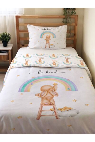 Evmila Set cuvertură de pilota cu model curcubeu pe două fețe, fără cearșafur...