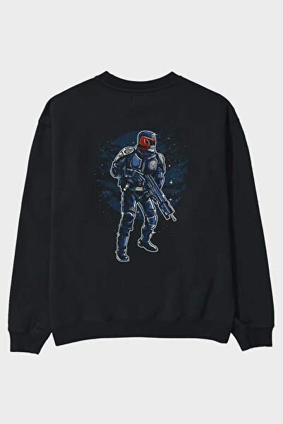 Ankhises Džemper Judge Skull Back Štampano crni Oversize kroj muški ženski ok...