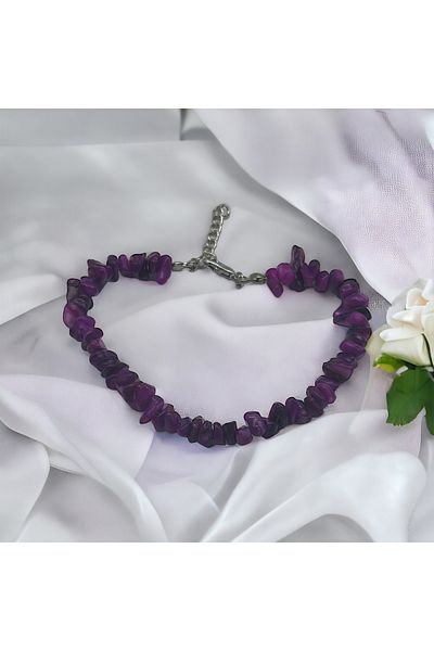 Hobimos Natural Stone Bracelet Amethyst Stone