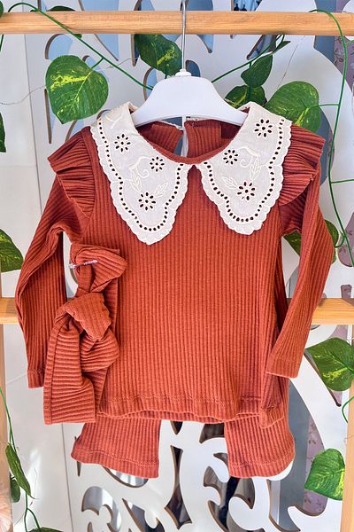 ADABEBEK Brode Collar Ribbed Bandana Spanish Leg Baby Suit 2008
