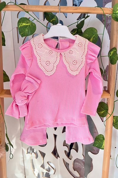 ADABEBEK Brode Collar Ribbed Bandana Spanish Leg Baby Suit 2008