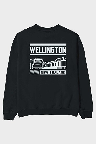 Ankhises Wellington Back Štampano Crna Oversize kroj Dukserica Muškarci Žene ...
