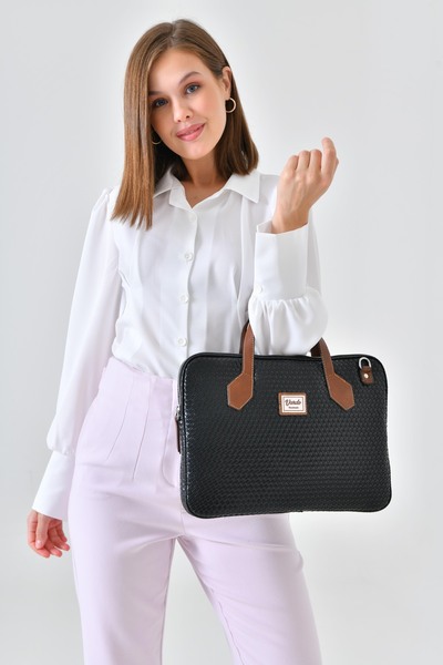 Vardo [ Isim Yazılabilir ] Nıkı Uzun Askılı '' Macbook Air Pro 13/13.3/14 Inç Laptop Ve Evrak Çantası