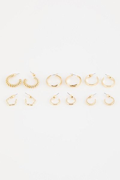 DeFacto Creolen für Damen, 6-teilig, Gold, C4675axns