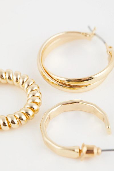 DeFacto Creolen für Damen, 6-teilig, Gold, C4675axns