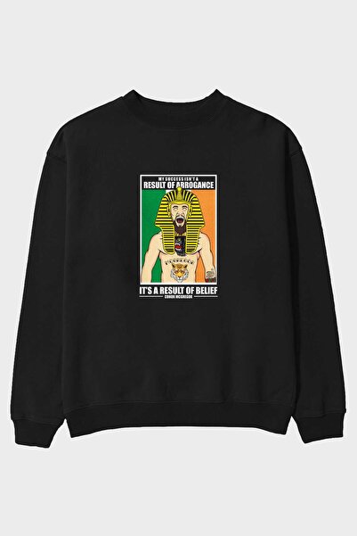 Ankhises McGregor Pharaoh Sa deznom Crna Oversize kroj majica - Muškarci i že...