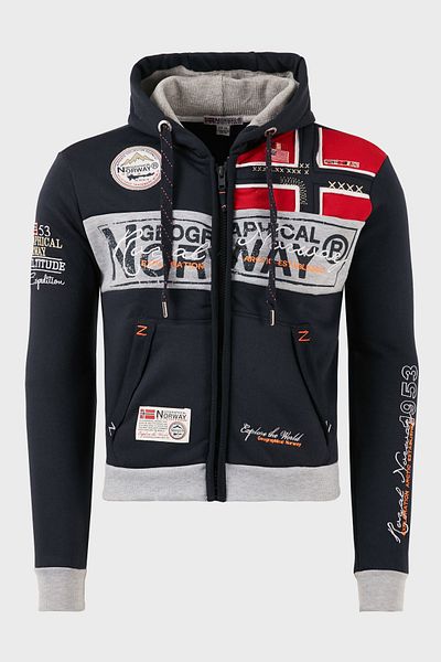 Norway Geographical Βαμβακερό ανδρικό φούτερ με κουκούλα SWEAT FLYERSW 1