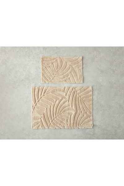 English Home Σετ πατάκι μπάνιου Leafy Joy Cotton Μπεζ