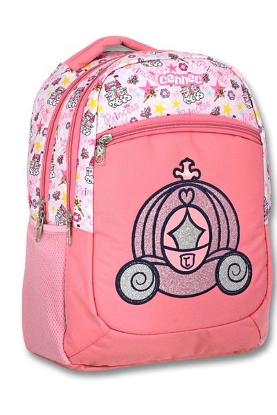 ÜMİT ÇANTA Cennec Pink Princess Primary School Backpack Set - Girl