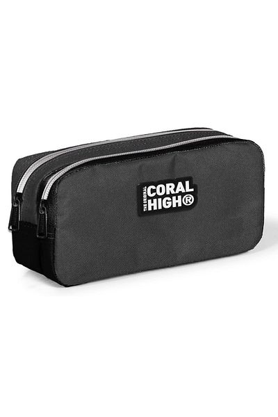 Coral High Geantă neagră pentru creion cu două compartimente - băiat