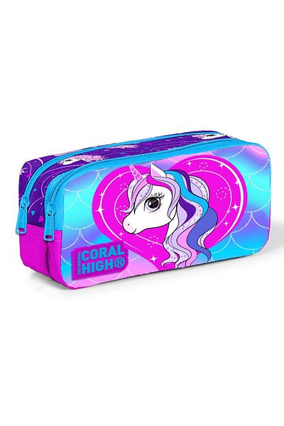 Coral High Τσάντα μολυβιού δύο τμημάτων Unicorn Printed - Girl