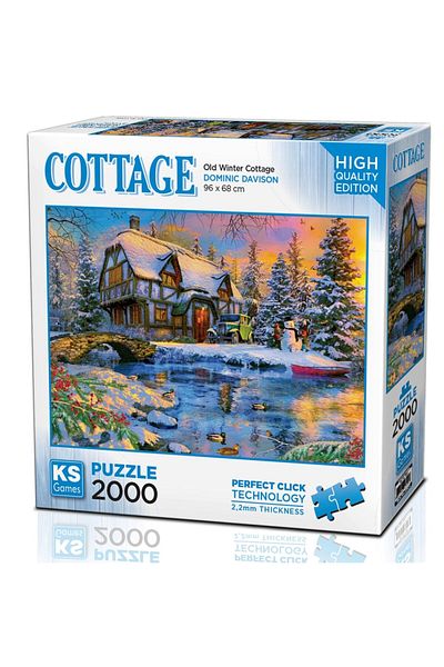 Ks Games 2000 Pieces Old Winter Cottage Puzzle