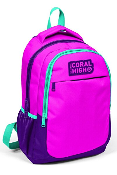 Coral High Pembe Mor Kız Çocuk Usb Çıkışlı Ilkokul Ve Ortaokul Sırt Çantası