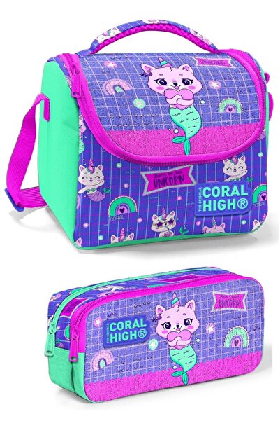 Coral High Zeleno-plavi jednorog set za ishranu devojčica od Torba komada