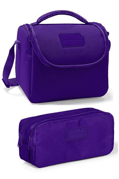 Coral High Set cutie de prânz pentru fete violet