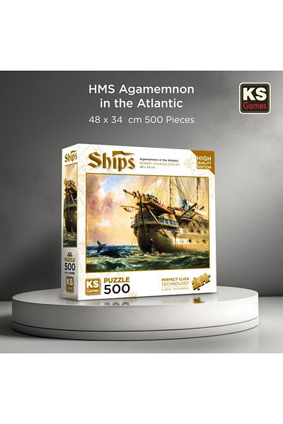 Ks Games Hms Agamemnon In Atlantic 500 Piece Puzzle