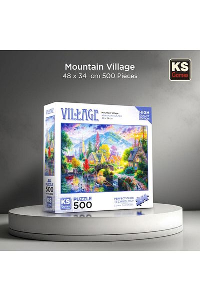 Ks Games 500 Piece Mountain Village Puzzle