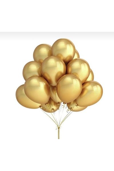 Yogi parti 10 Metallic Gold Balloons